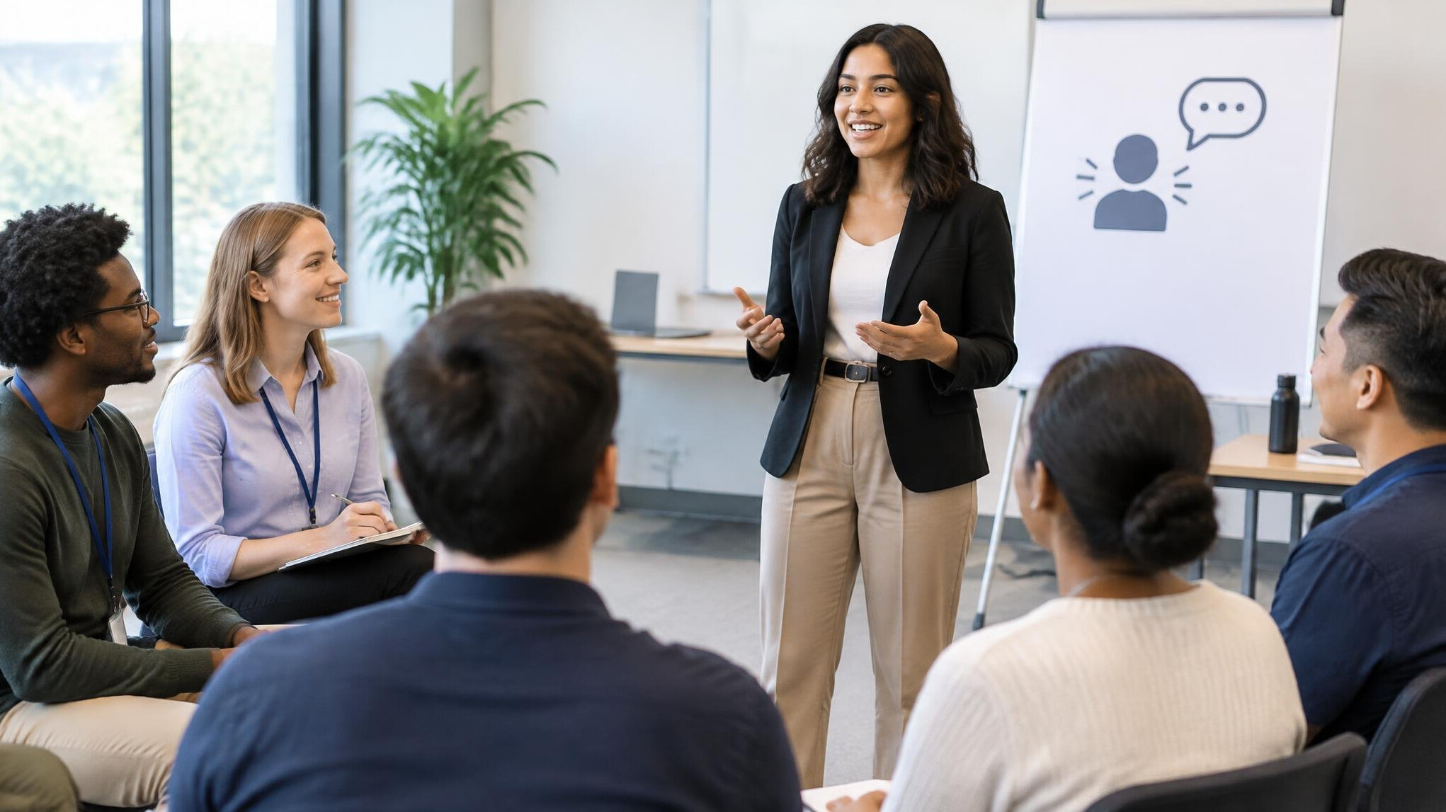 group workshop on public speaking