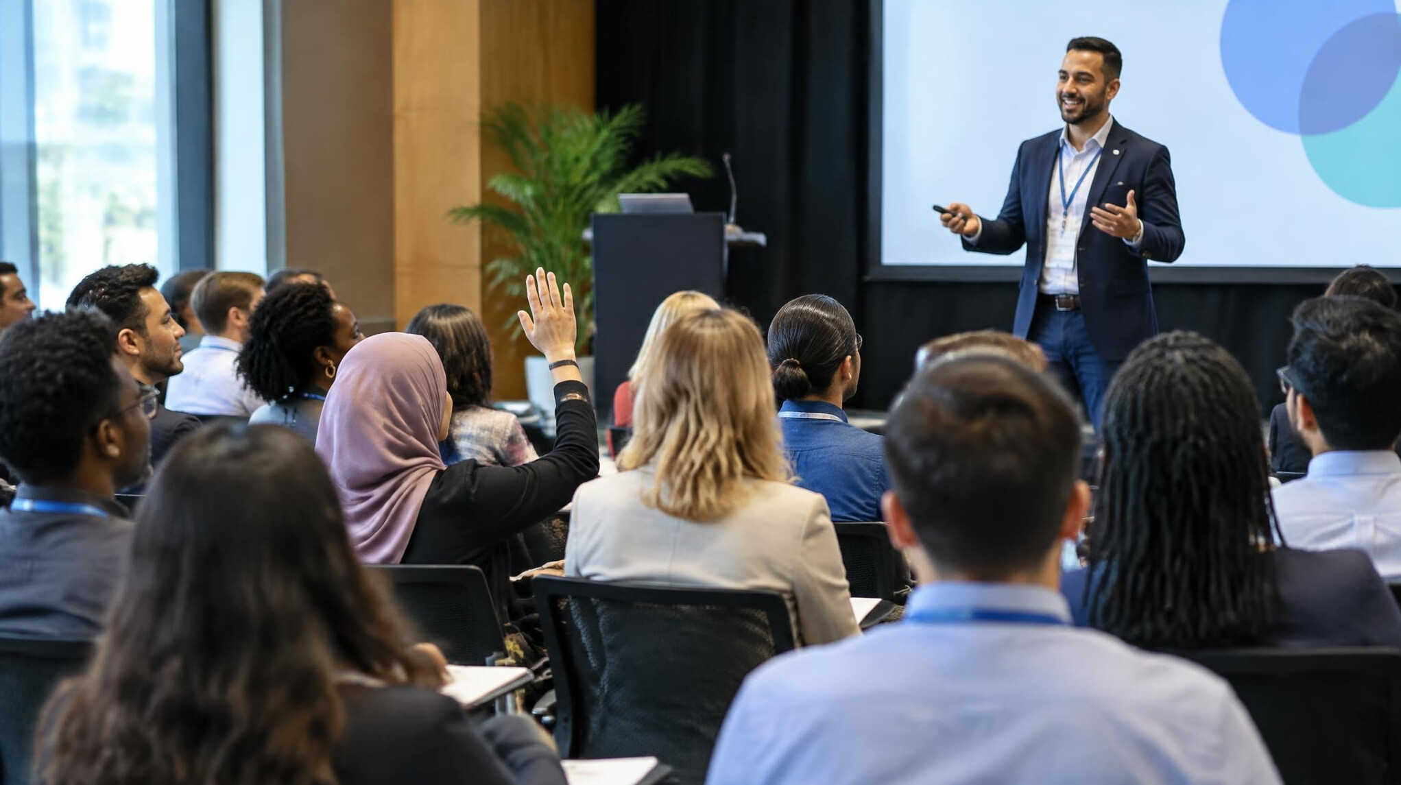 diverse audience in seminar